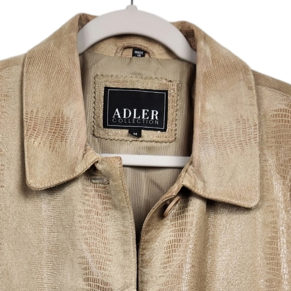 Vintage Adler Collection Leather Jacket Snakeskin Print Women's Size Medium - Picture 11 of 12